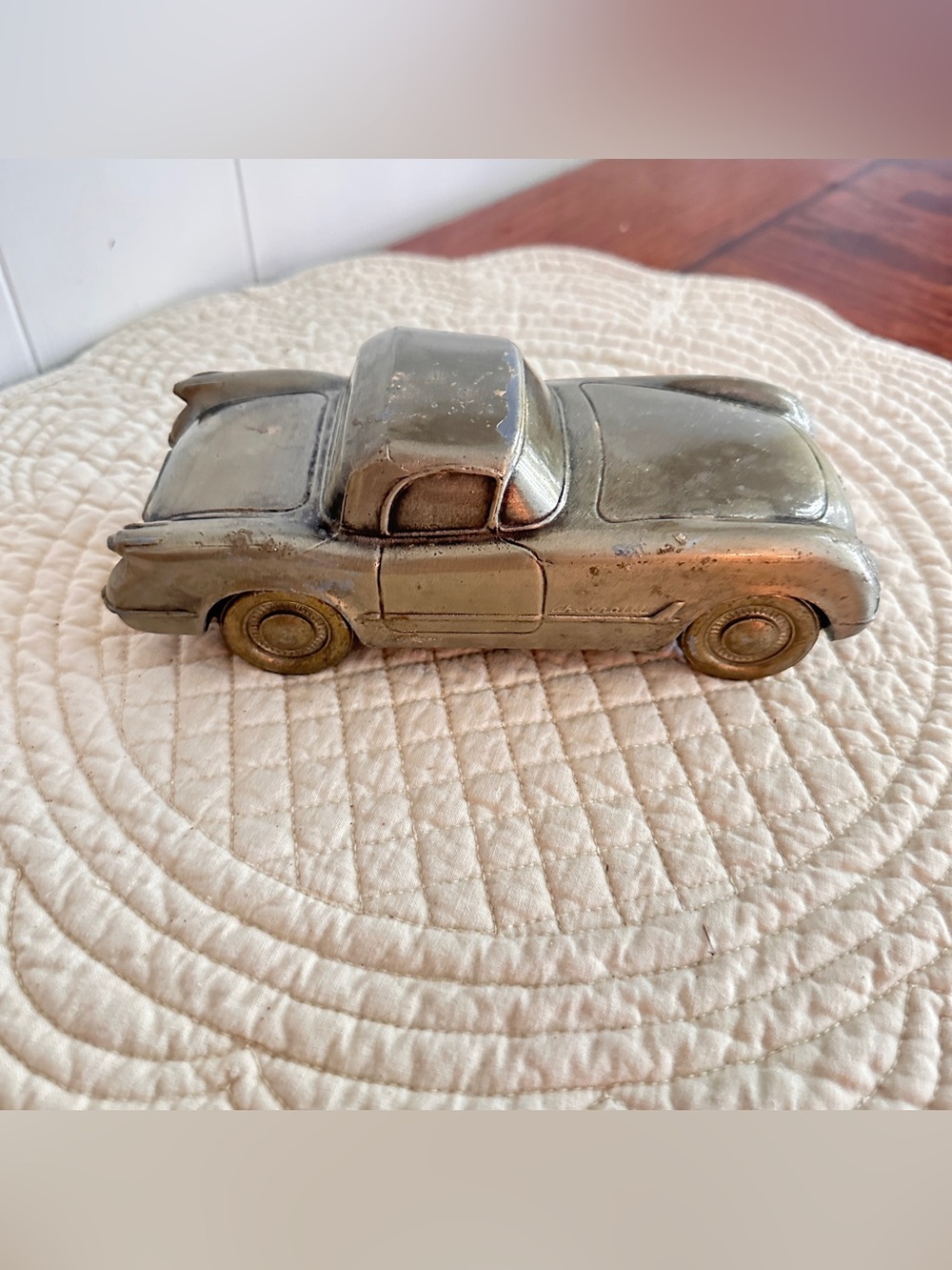 Vintage Banthrico Chevy corvette coin bank
